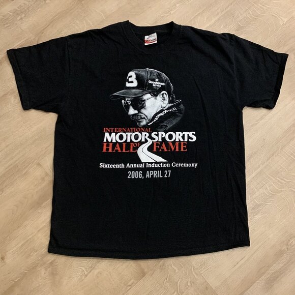 Dale Earnhardt Sr NASCAR T-Shirt Men's XL Black Chase 2006 HOF Tee Racing Racer - Picture 1 of 7
